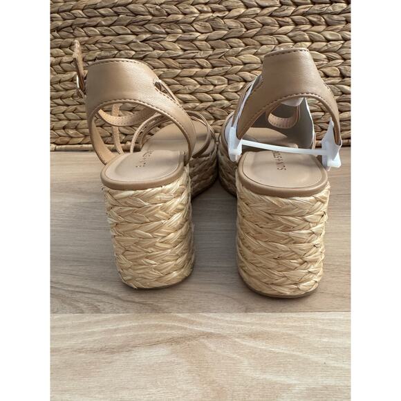 NWOB! Sun + Stone Finnickk Womens Faux Leather Strappy Wedge Sandals - Picture 7 of 8